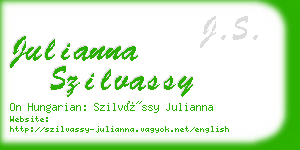 julianna szilvassy business card